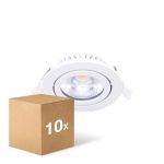 Confezione Multipack 10x Noxion LED Inclinabile Slim Faretti Bianca Il Giro 6W 520lm 60D - 927 Bianco Molto Caldo | 85mm - IP54 - Dimmerabile - Miglior Resa Cromatica