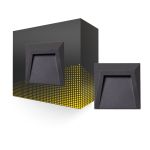 Bright Choice Luce Da Parete Clover PC Antracite 1.5W 100lm - 840 Bianco Freddo 