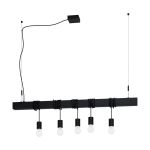 Eglo Luce Pendente Townshend-B Acciaio Nero | IP20 - Adatto per 5x E27 