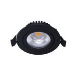 Noxion LED Inclinabile Slim Faretti Nero Il Giro 5W 550lm 60D - 940 Bianco Freddo | 85mm - IP54 - Dimmerabile - Miglior Resa Cromatica
