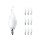 Confezione Multipack 10x Philips Corepro LED Candela E14 Piegato-tip Ghiaccio 2.2W 250lm - 822-827 Dim To Warm | Dimmerabile - Sostitutiva 25W