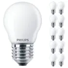 Confezione Multipack 10x Philips Master Value LED Lustre E27 Sferica Ghiaccio 3.4W 470lm - 927 Bianco Molto Caldo | Miglior resa cromatica - Dimmerabile - Sostitutiva 40W