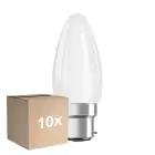 Confezione Multipack 10x Ledvance Classic Performance LED Bulbo B22d Candela Filamento Ghiaccio 4.8W 470lm - 827 Bianco Molto Caldo | Dimmerabile - Sostitutiva 40W