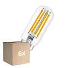 Confezione Multipack 6x Osram LED Speciale E14 Tubolare Bulbo T26 Filamento Chiara 6.5W 730lm - 827 Bianco Molto Caldo | Dimmerabile - Sostitutiva 55W